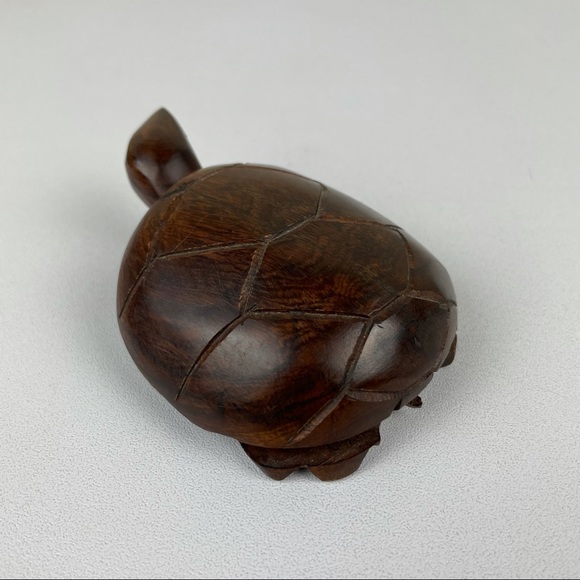 VTG Ironwood Hand Carved Turtle Tortoise Small Figurine Made in Mexico MCM Bohem - Picture 6 of 15
